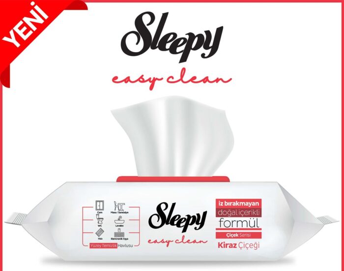 Sleepy Kirazli Easy Clean Yüzey Temizlik Havlusu 100 Yaprak - Görsel 1