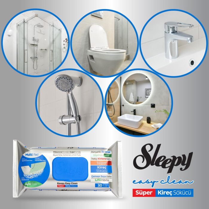 Sleepy Kireç Sökücü Easy Clean Yüzey Temizlik Havlusu&Mendili 30 Yaprak - Görsel 2