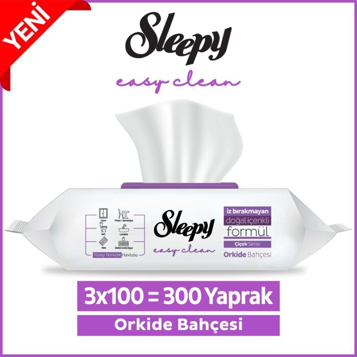 Sleepy Orkide Easy Clean Yüzey Temizlik Havlusu 100 Yaprak - Görsel 1